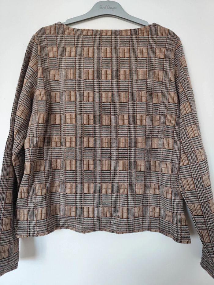 Pull beige/marron taille M - photo numéro 2