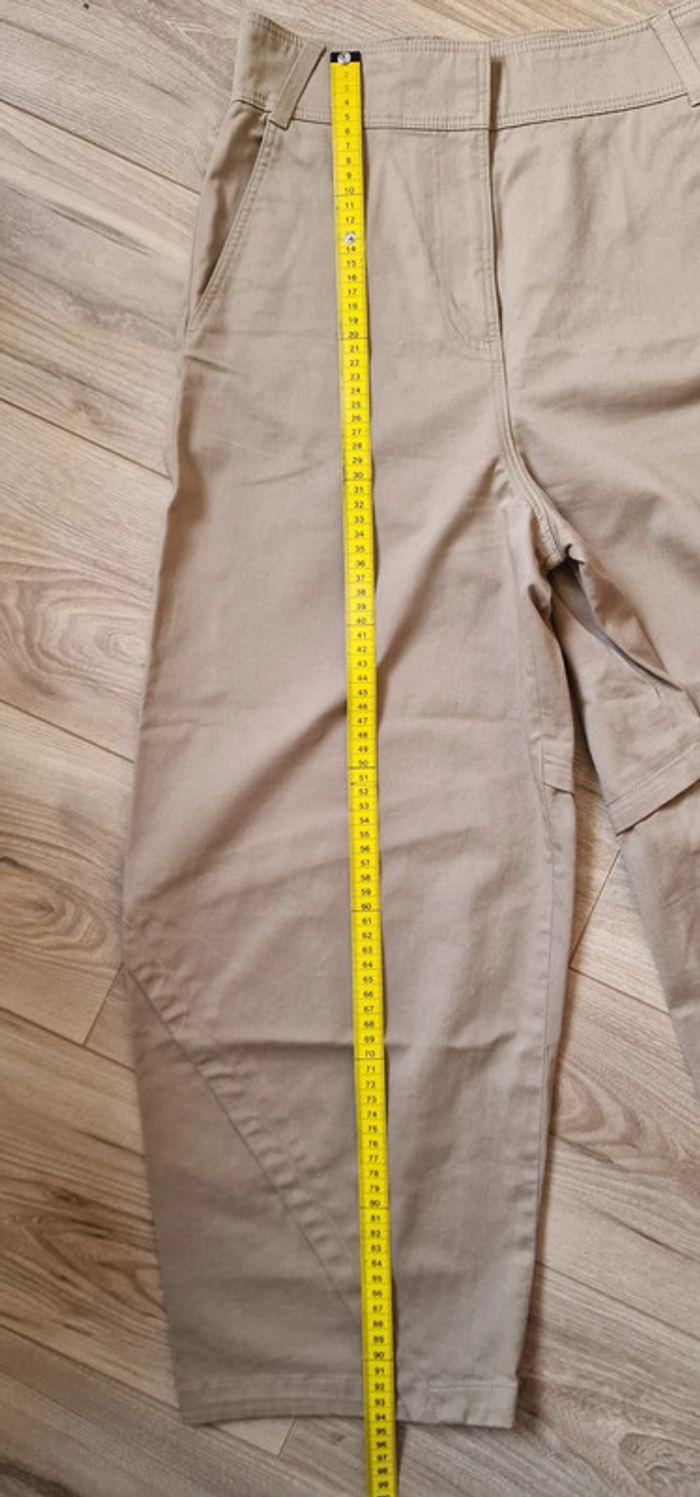 Pantalon COS beige jambes larges détails de couture neuf taille XS ou 34 - photo numéro 13