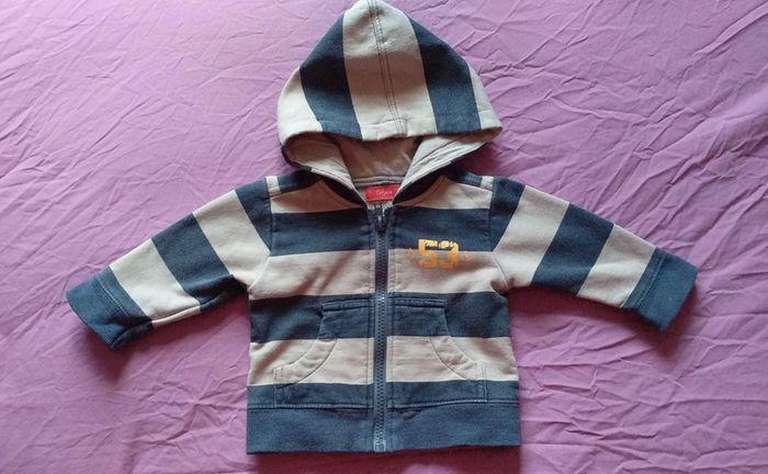 Gilet zippé à capuche garçon 3 mois