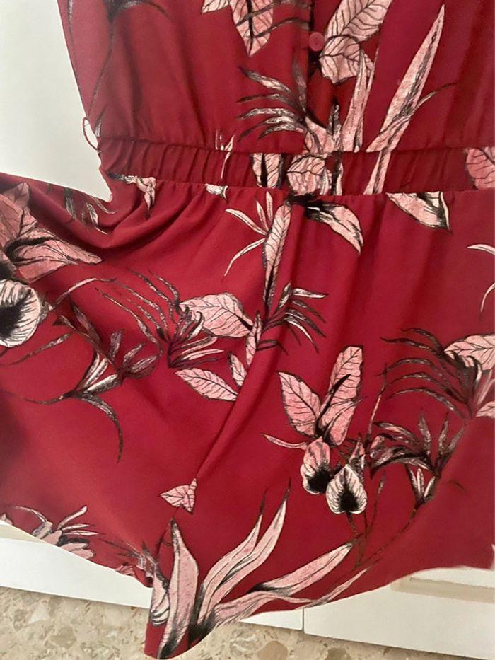 Combishort Mango à fleurs bordeaux taille S - photo numéro 3