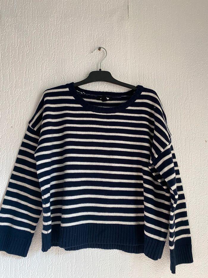 Pull rayé marinière jennyfer taille m 38 - photo numéro 2