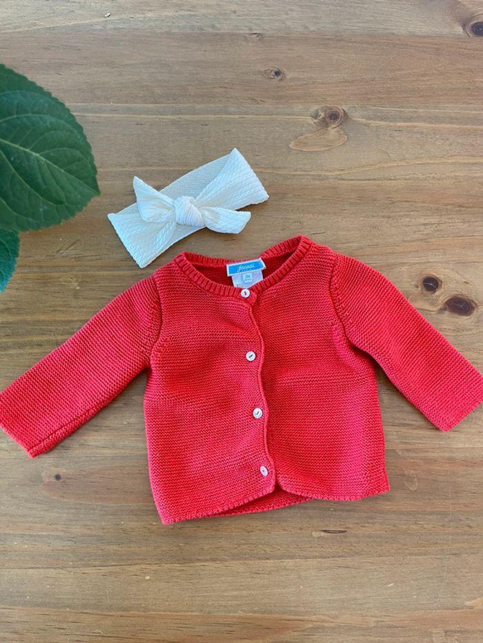 Ensemble rouge Jacadi fille • 3 mois - photo numéro 4