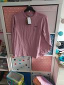 T-shirt manches longues rose Vans