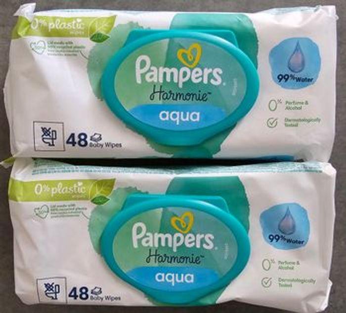 Lingettes Pampers Harmonie Protect & Care, Aqua, Coco, New baby & Sensitive  - 10 paquets - photo numéro 4