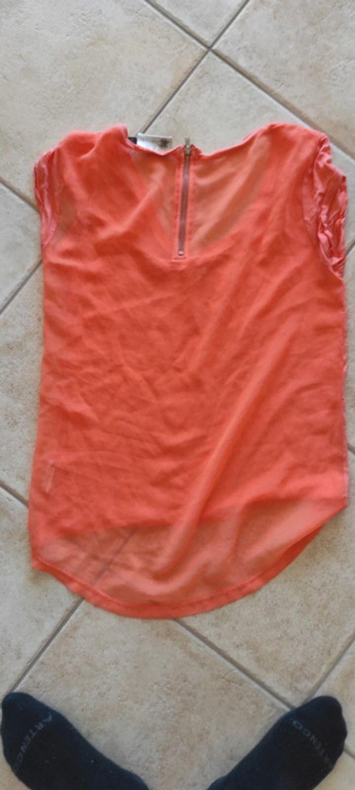 T shirt corail taille m femme - photo numéro 2