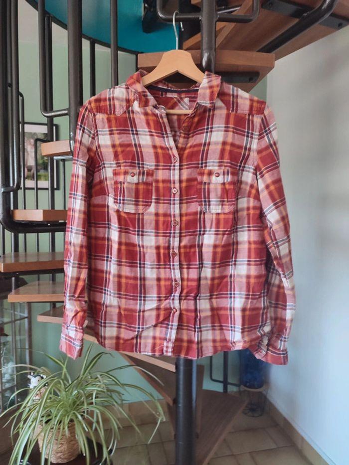 Chemise rouge à carreaux vintage 38 - photo numéro 1