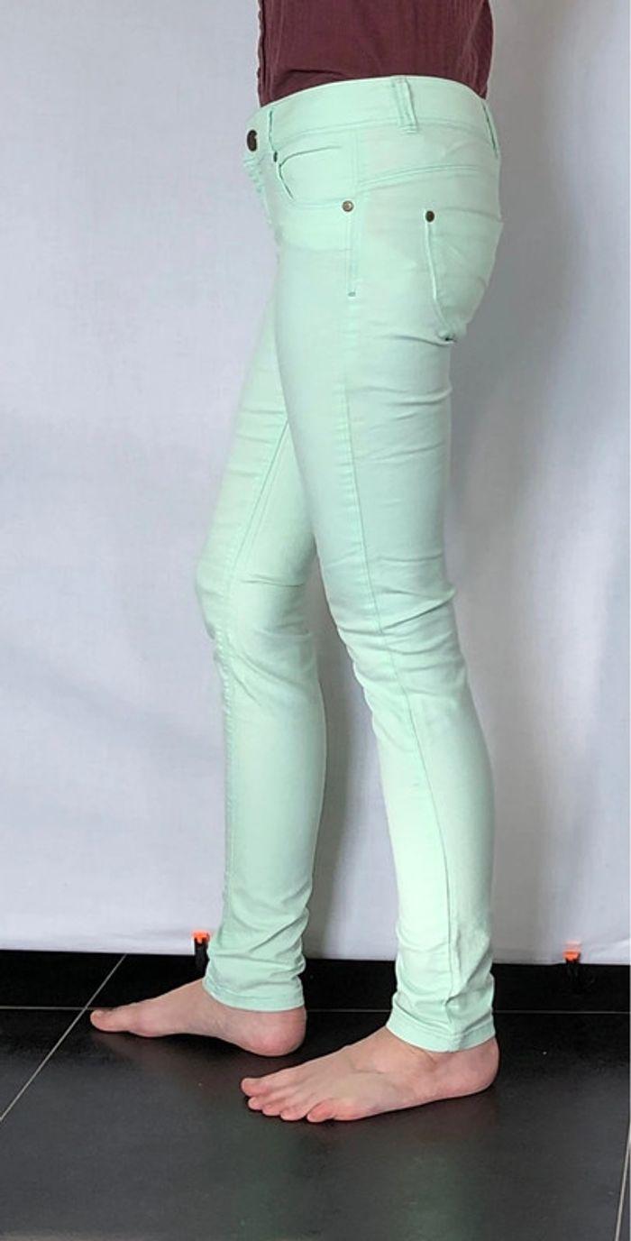 Jean slim taille basse Oxxy vert pastel taille 36 comme neuf - photo numéro 12