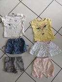 Lot Ensemble short tee-shirt jupe fille 2 ans