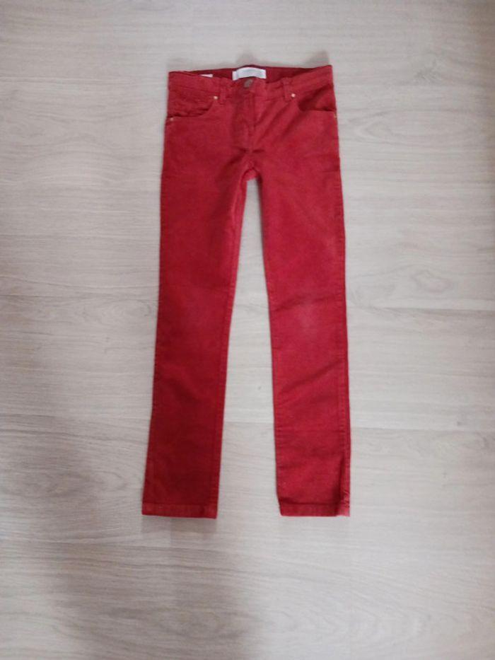 Pantalon fille skinny fit 7 / 8 ans rouille Mango - photo numéro 1