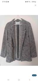 Veste blazer droit gris chiné - Promod - Taille S : 36 - 38