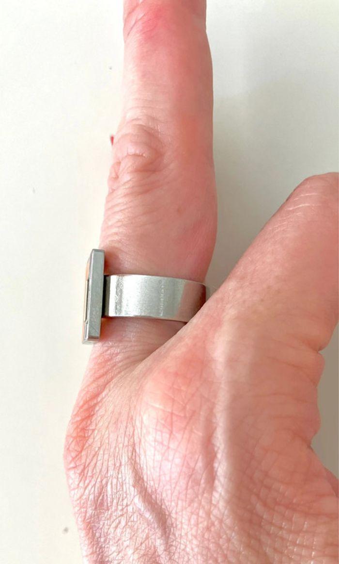 Bague Swatch en acier inoxydable carrée argentée avec différentes couleurs, taille 54 - photo numéro 7