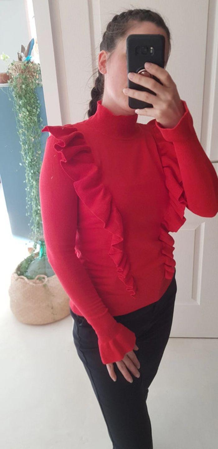 Pull fin col roulé rouge Primark 34 - photo numéro 3