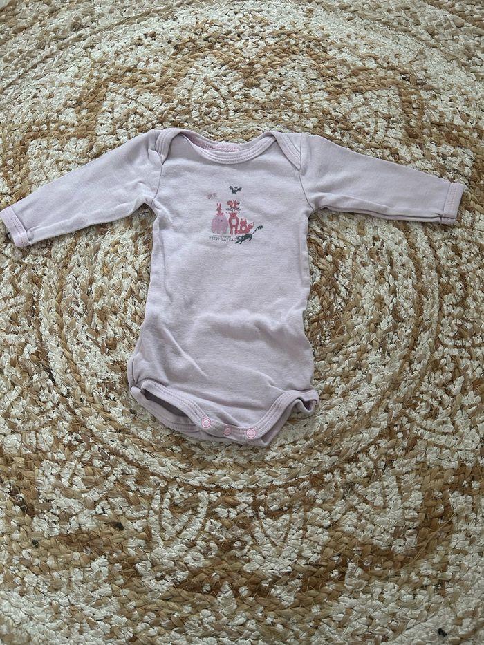 Lot 2 bodies manches longues petit bateau bébé fille - photo numéro 2