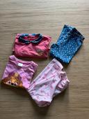 Lot 2 pyjamas légers fille 3 ans