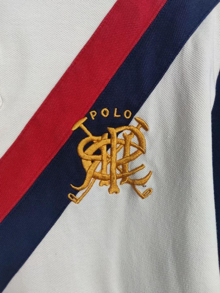 Polo Ralph Lauren Vintage Bleu et Rouge Logo Golf Brodé Jaune Taille L Homme - photo numéro 2