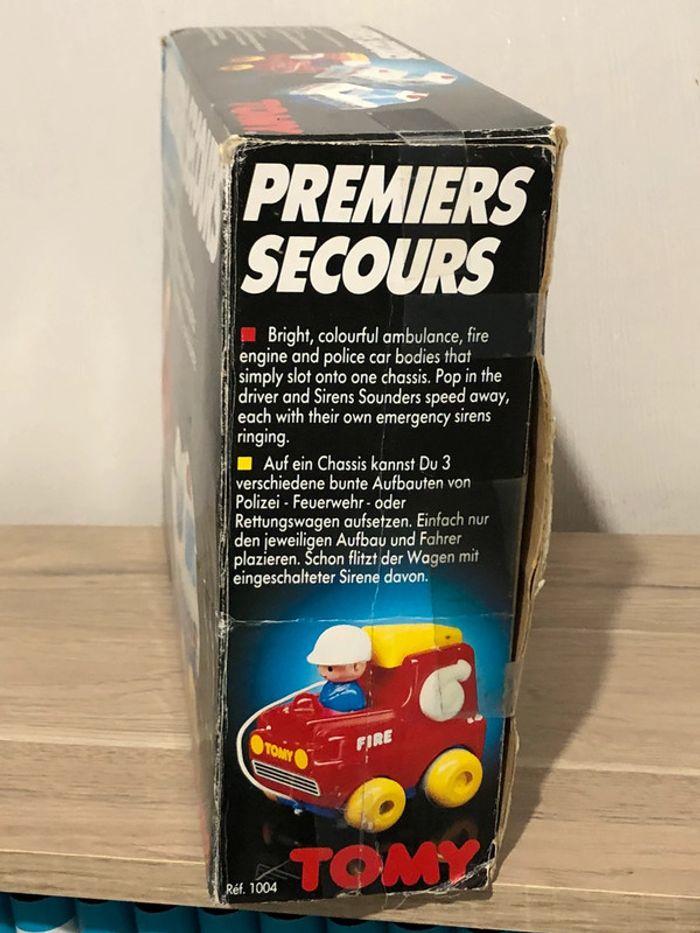 Jouet vintage 1989 tomy véhicules voitures premiers secours en boîte - photo numéro 3