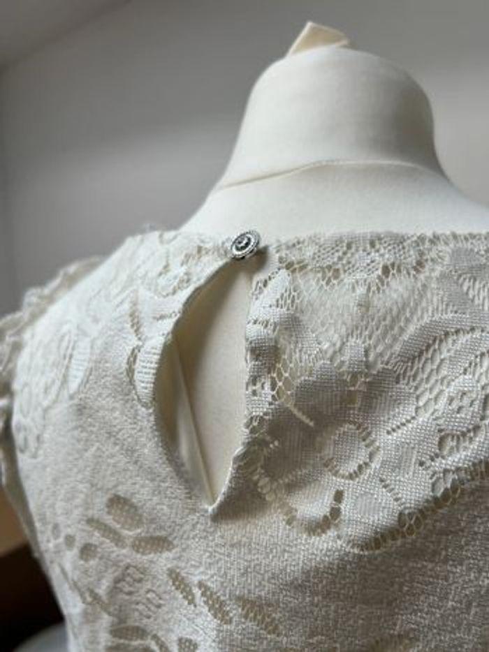 Blouse en dentelle blanche bohème manches longues - photo numéro 9