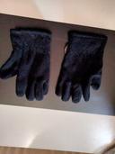 Gants polaire noir femme