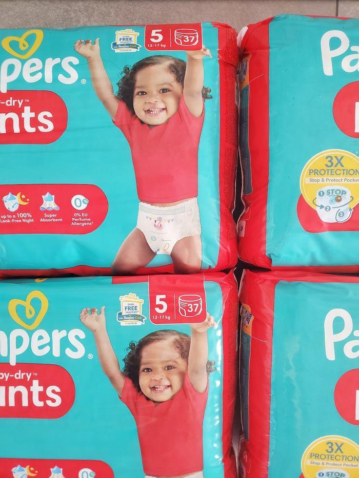 Lot de 4 paquets de couches culottes PAMPERS baby dry pants taille 5 - photo numéro 2