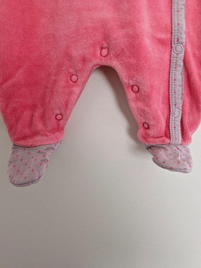 Pyjama bébé fille Rose avec détails gris 3 mois 60 cm Sucre d'Orge - photo numéro 3