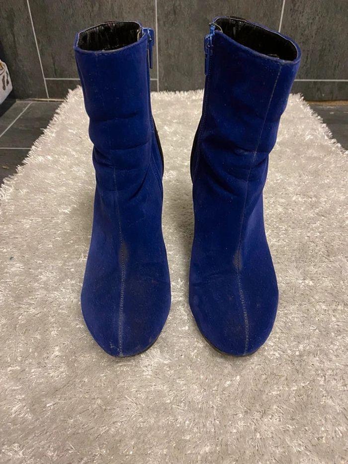 Bottes à talons aiguilles bleu Taille 38 - photo numéro 3