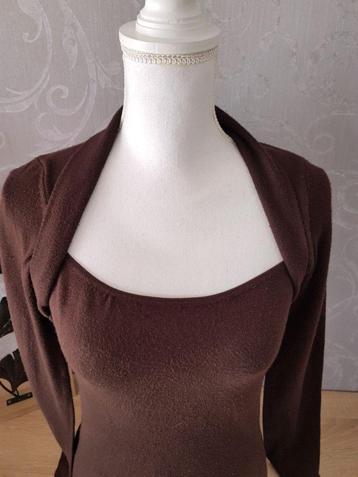 Pull marron Why Not taille 36 petit prix - photo numéro 3