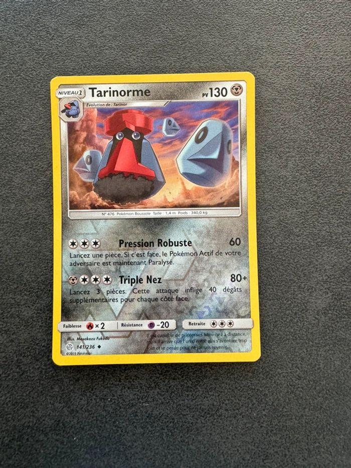 Carte Pokémon Tarinorme Reverse 141/236 Soleil et Lune Harmonie des Esprits - photo numéro 3