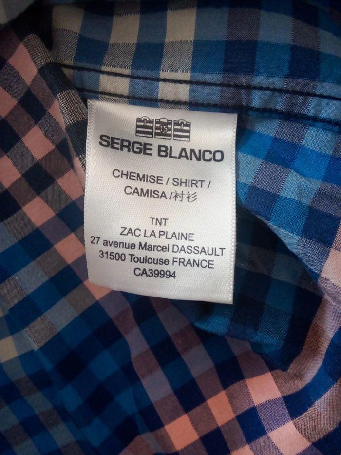 Chemise manches longues à carreaux Serge Blanco taille M - photo numéro 9