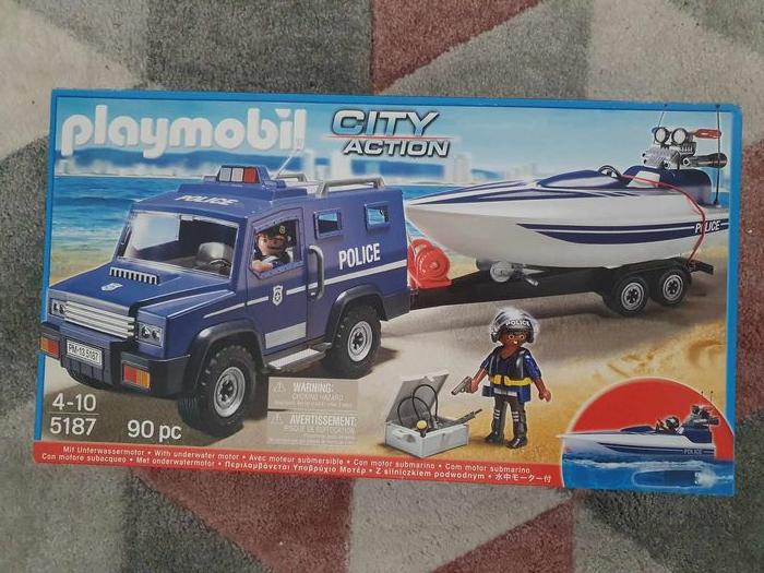 Playmobil City action - Fourgon et vedette de police - 5187 - photo numéro 1