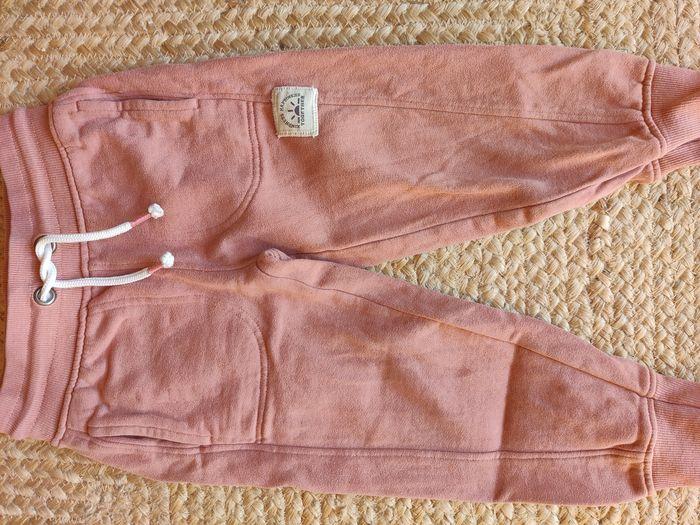 Lot 2 pantalons joggings chauds vieux rose et gris 4 ans - photo numéro 7