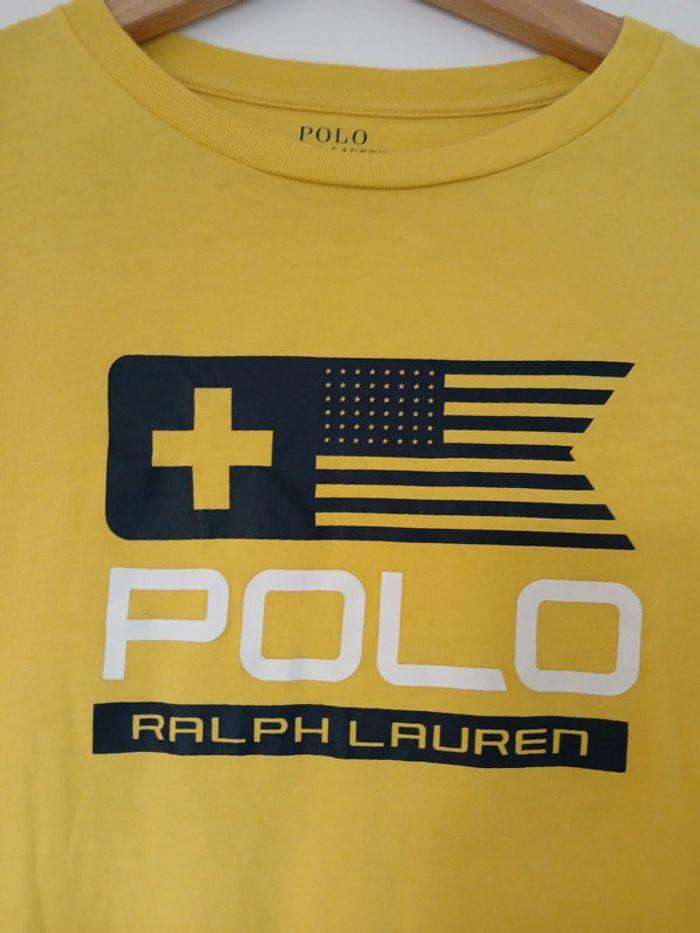 Tee shirt manches longues M ralph lauren jaune - photo numéro 2