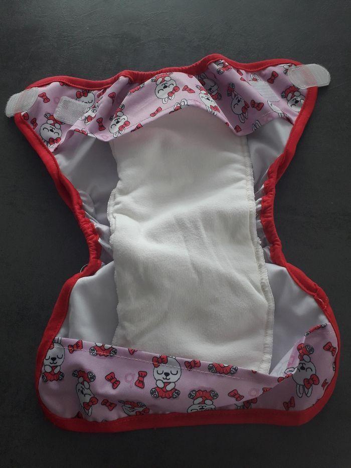 Couche lavable bumdiapers rose lapin - photo numéro 3