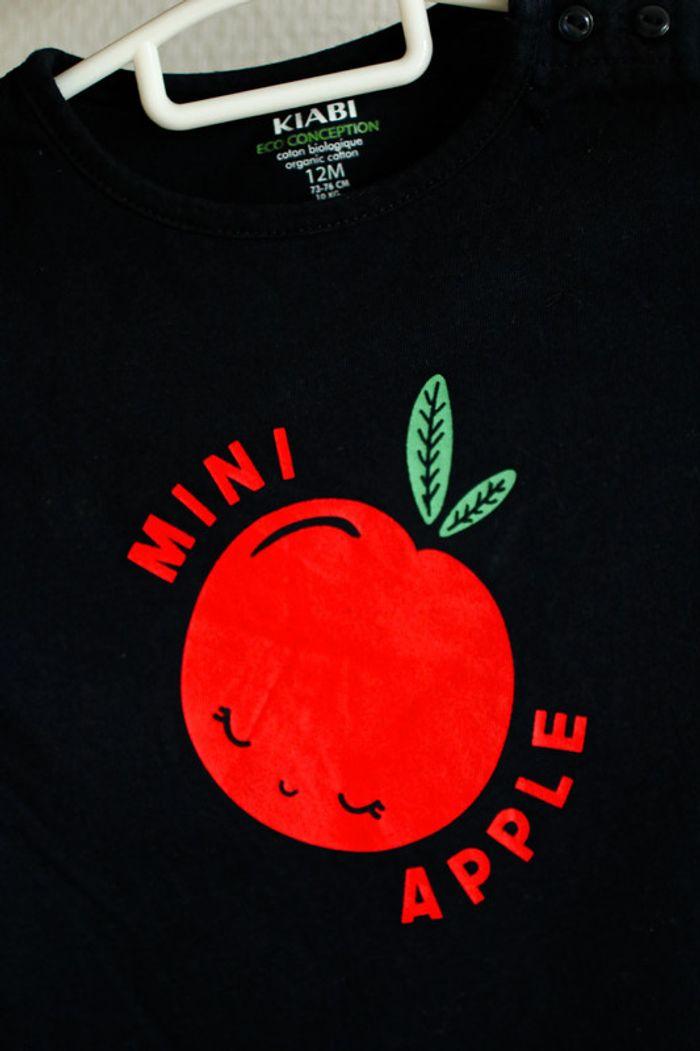 T-shirt marine pomme, Kiabi, 12 mois - photo numéro 2