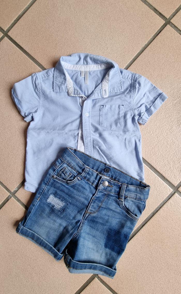 Short jean et chemise - photo numéro 2