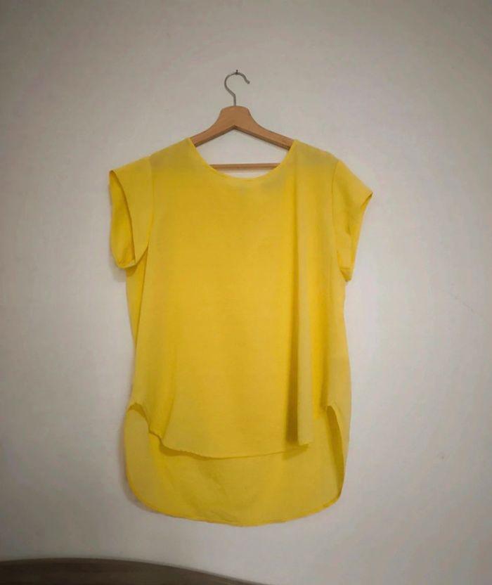 Blouse manche courte jaune only taille 44 - photo numéro 1