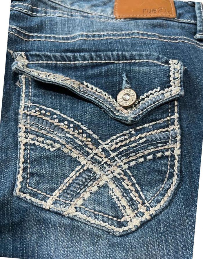 🩳 Short vintage brodé en jean  Bleu Taille S 🩳 - photo numéro 10