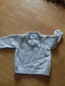 pull bébé 3m bleu ciel en laine tbe