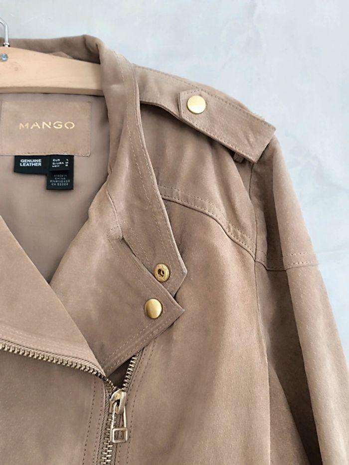 🤎 Veste croûte de cuir beige Mango 38/40 🤎 - photo numéro 11