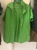 Chemise verte sans manche