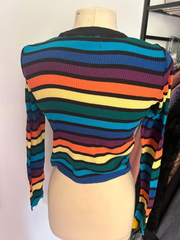 Pull fin à rayures multicolore femme - photo numéro 3