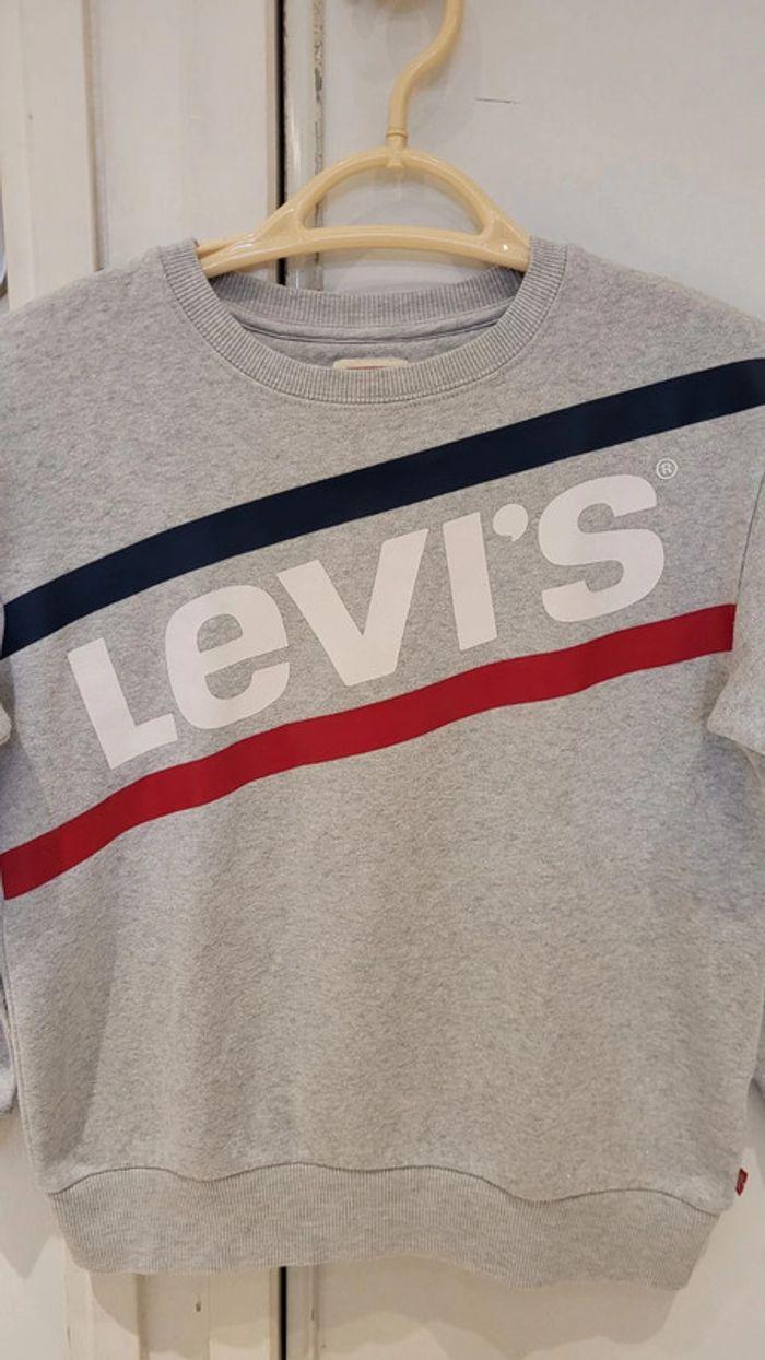 Pull gris légèrement pailleté Levi's 66% coton - photo numéro 3