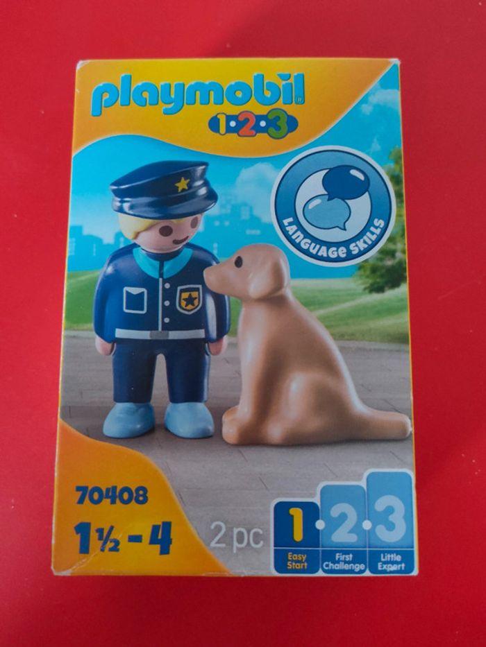 Playmobil 1.2.3 - Policier avec Chien - 70408 - photo numéro 1