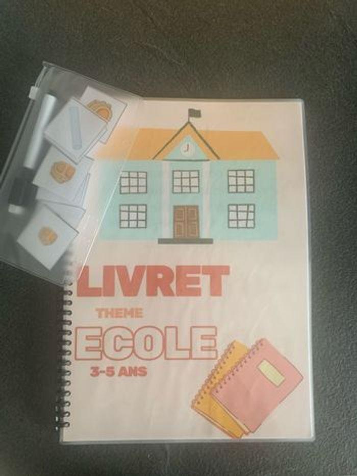 Livret d’activité enfant thème école 3-5 ans maternelle - photo numéro 1