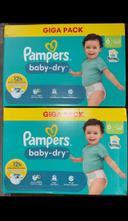 Lot de 2 paquets de couches Pampers taille 6