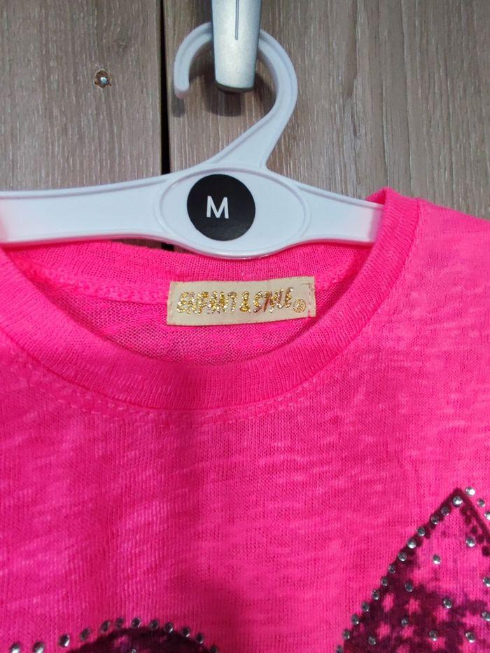 Pull rose  fluo noeud 8 ans enfant & style - photo numéro 3