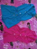 Lot 2 combishorts 14 ans mode bleu rose