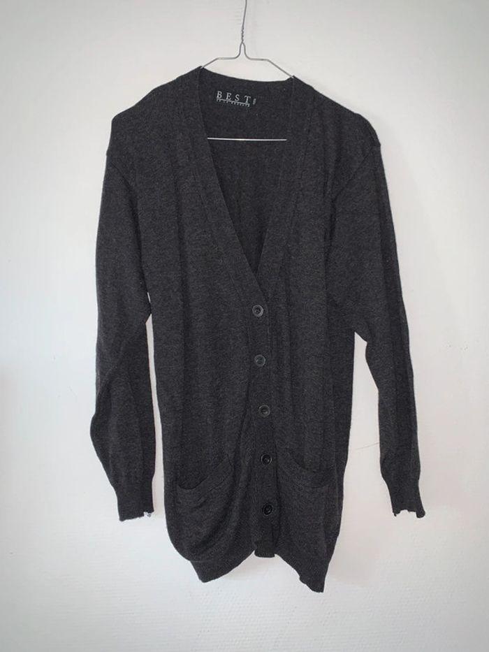 Cardigan gris/noir homme taille 42/44 - photo numéro 1