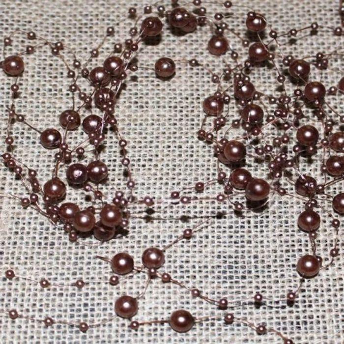 Guirlandes de perles marron - photo numéro 4