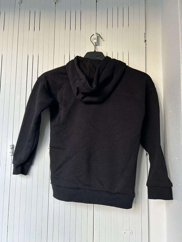 Veste à capuche zippée noire unie mixte - photo numéro 6