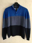 Pull 1/4 zip enfant Tommy Hilfiger tricolore taille XL O71